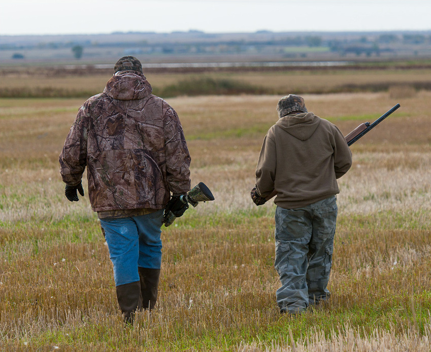A father and son hunting